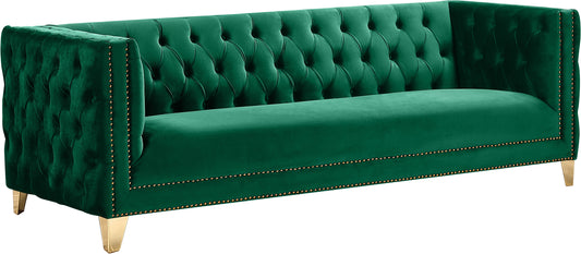 Michelle Green Velvet Sofa