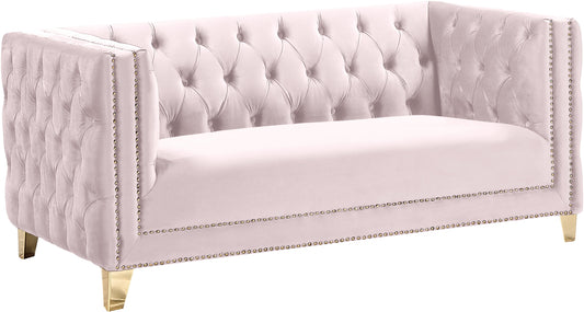 Michelle Pink Velvet Loveseat