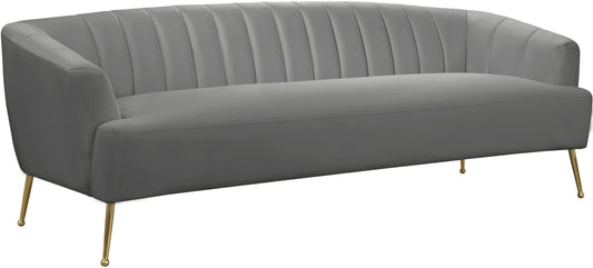 Tori Grey Velvet Sofa