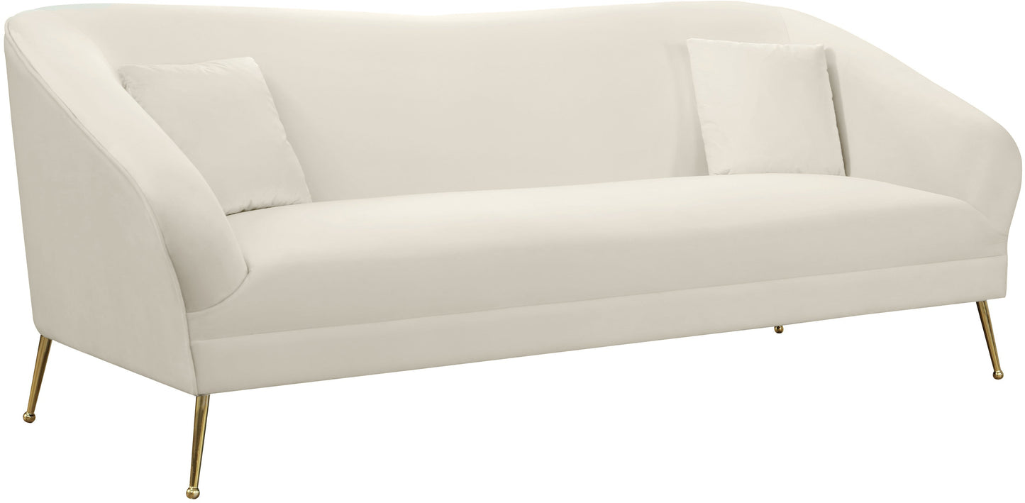 Hermosa Cream Velvet Sofa