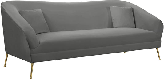 Hermosa Grey Velvet Sofa