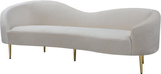 Ritz Cream Velvet Sofa