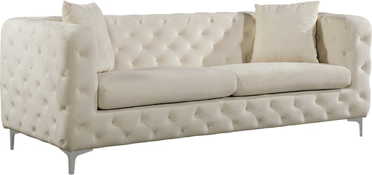 Scarlett Cream Velvet Sofa