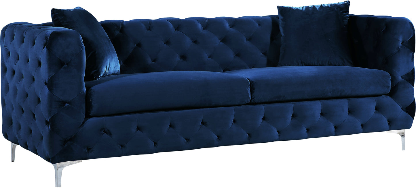 Scarlett Navy Velvet Sofa