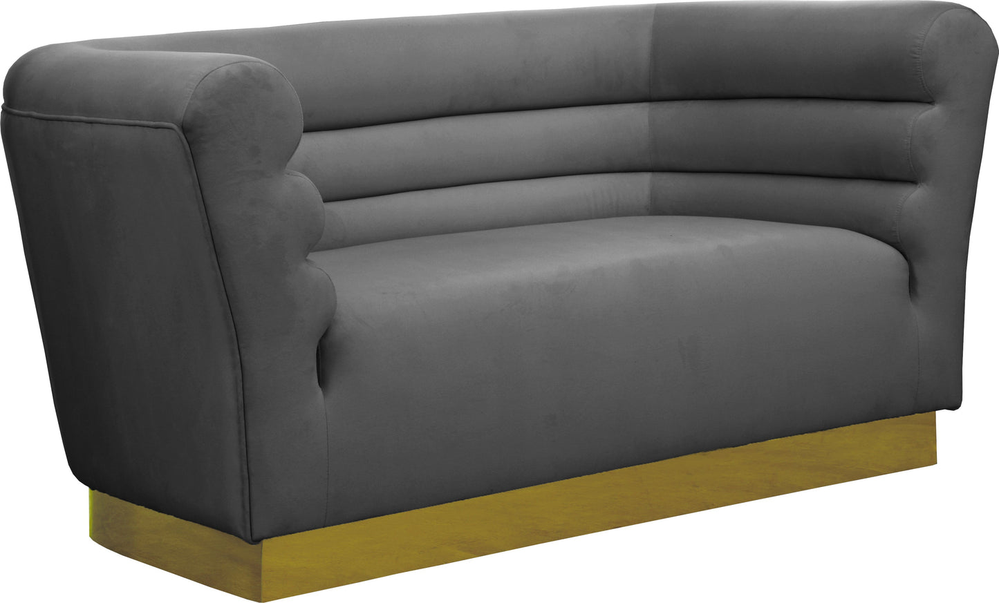 Bellini Grey Velvet Loveseat