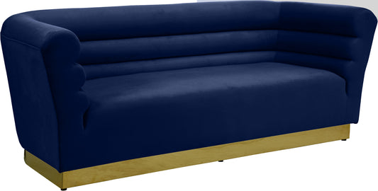 Bellini Navy Velvet Sofa