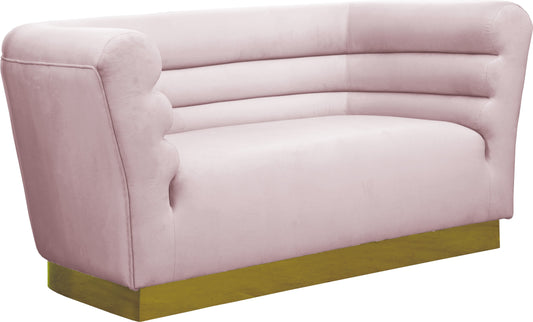 Bellini Pink Velvet Loveseat