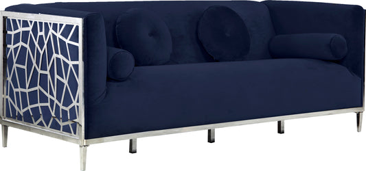 Opal Navy Velvet Sofa