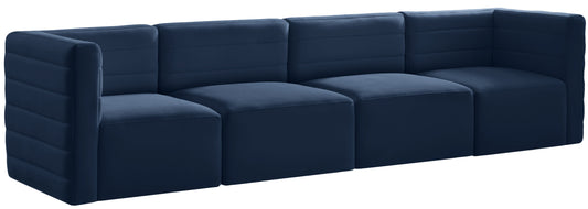 Quincy Navy Velvet Modular Sofa