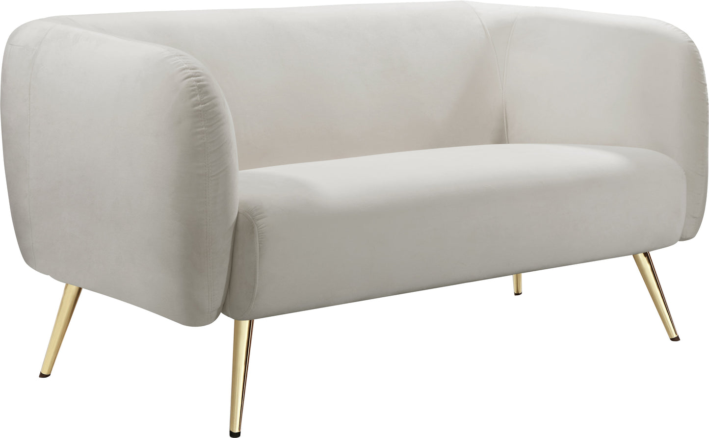 Harlow Cream Velvet Loveseat