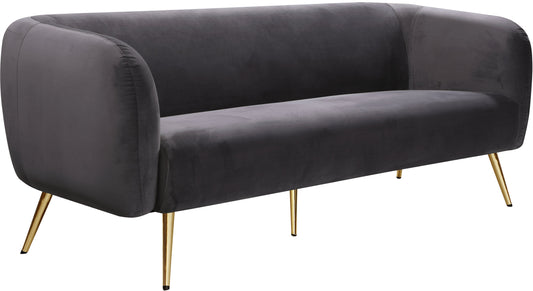 Harlow Grey Velvet Sofa