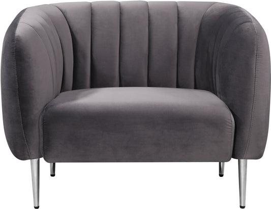 Willow Grey Velvet Chair