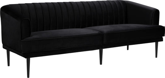 Rory Black Velvet Sofa