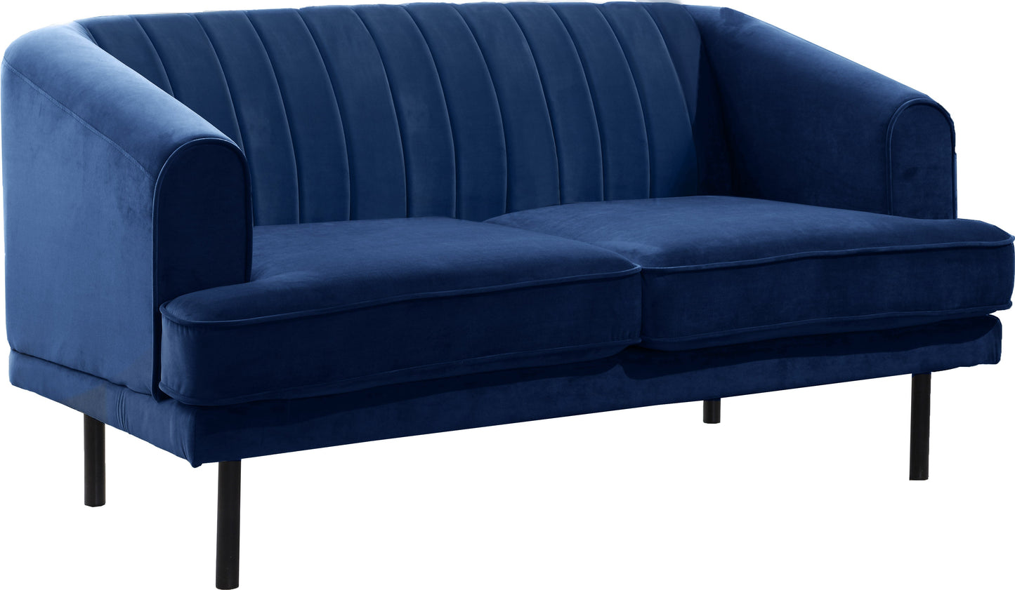 Rory Navy Velvet Loveseat