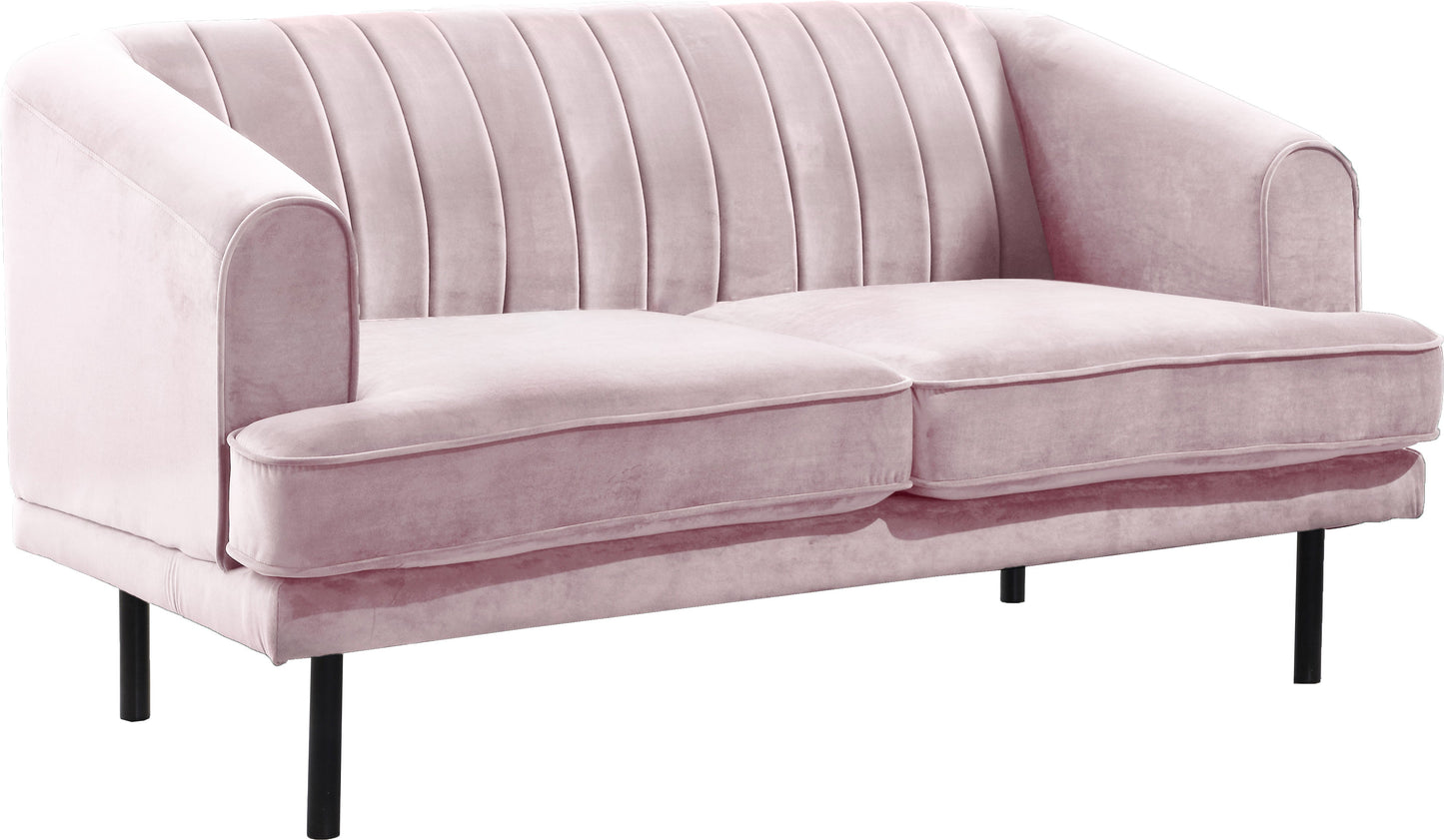 Rory Pink Velvet Loveseat