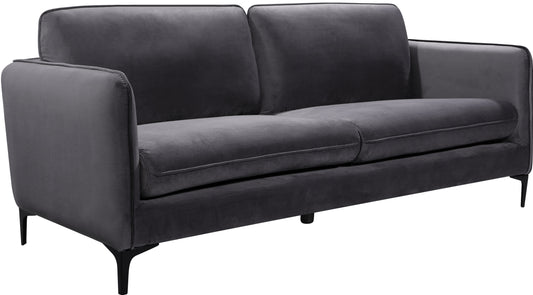 Poppy Grey Velvet Sofa