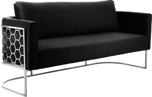 Casa Black Velvet Sofa