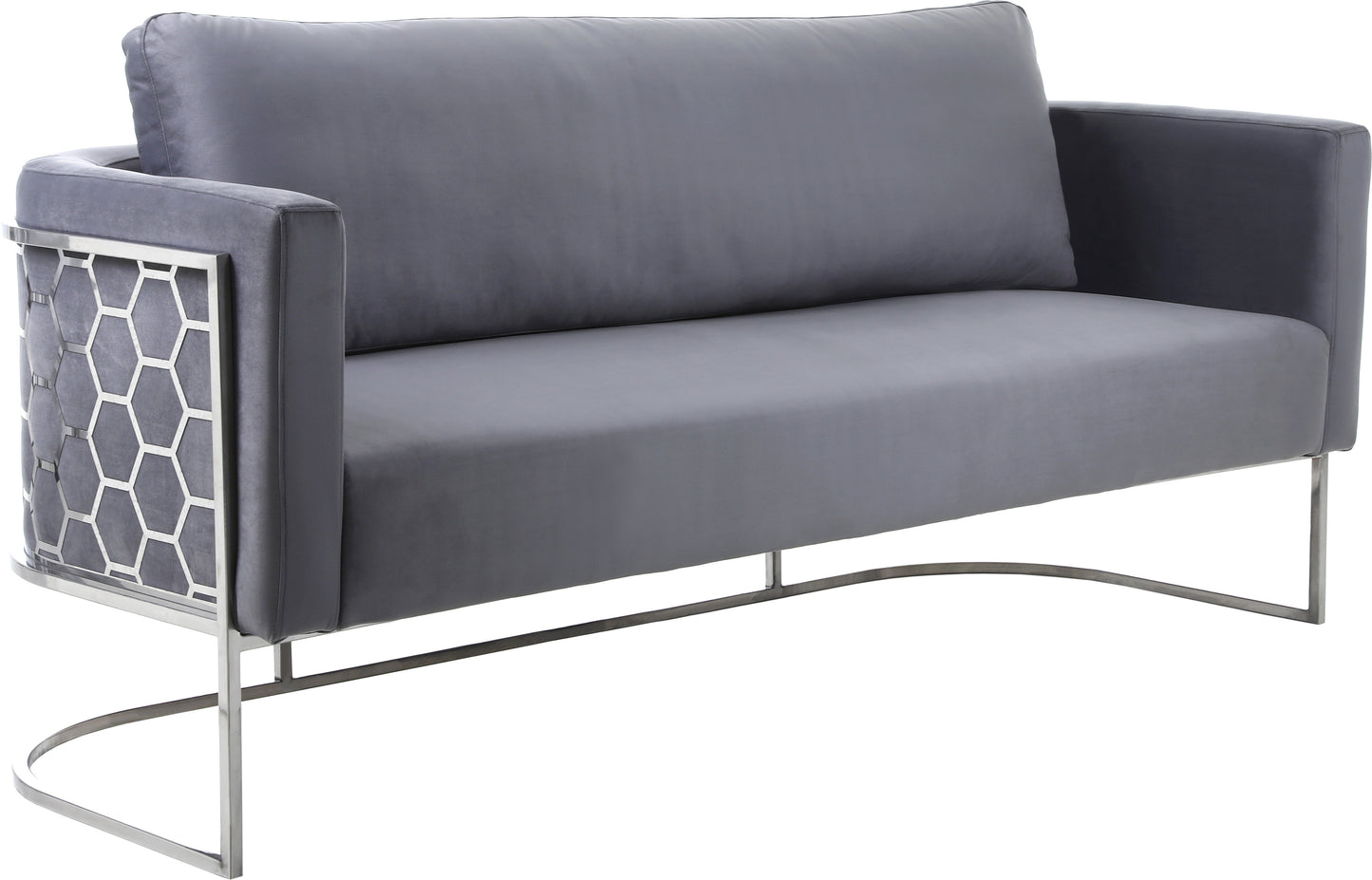 Casa Grey Velvet Sofa