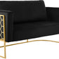 Casa Black Velvet Loveseat