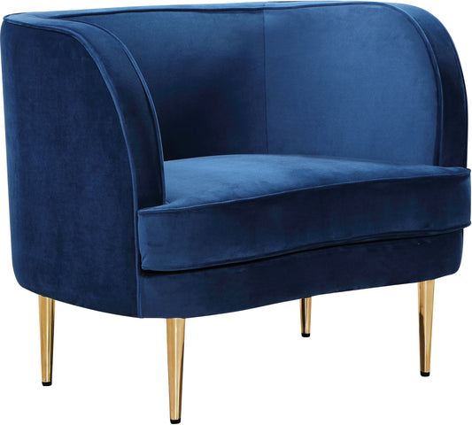 Vivian Navy Velvet Chair