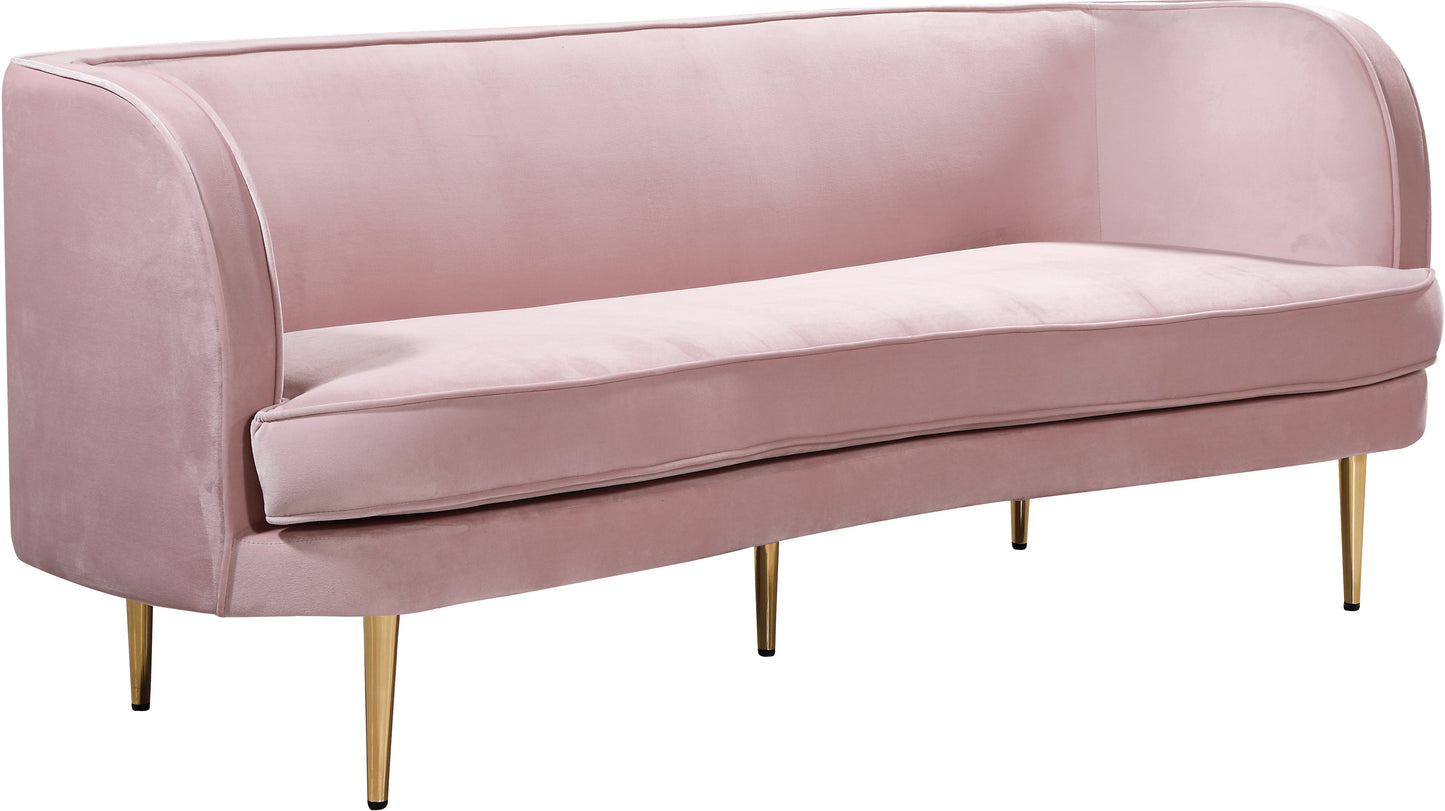 Vivian Pink Velvet Sofa