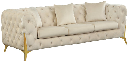 Kingdom Cream Velvet Sofa