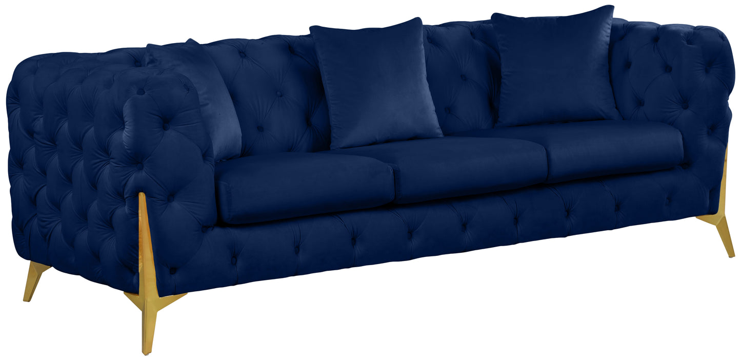 Kingdom Navy Velvet Sofa