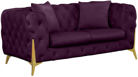 Kingdom Purple Velvet Loveseat