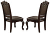 Crown Mark Kiera Dining Side Chair in Rich Brown (Set of 2) image