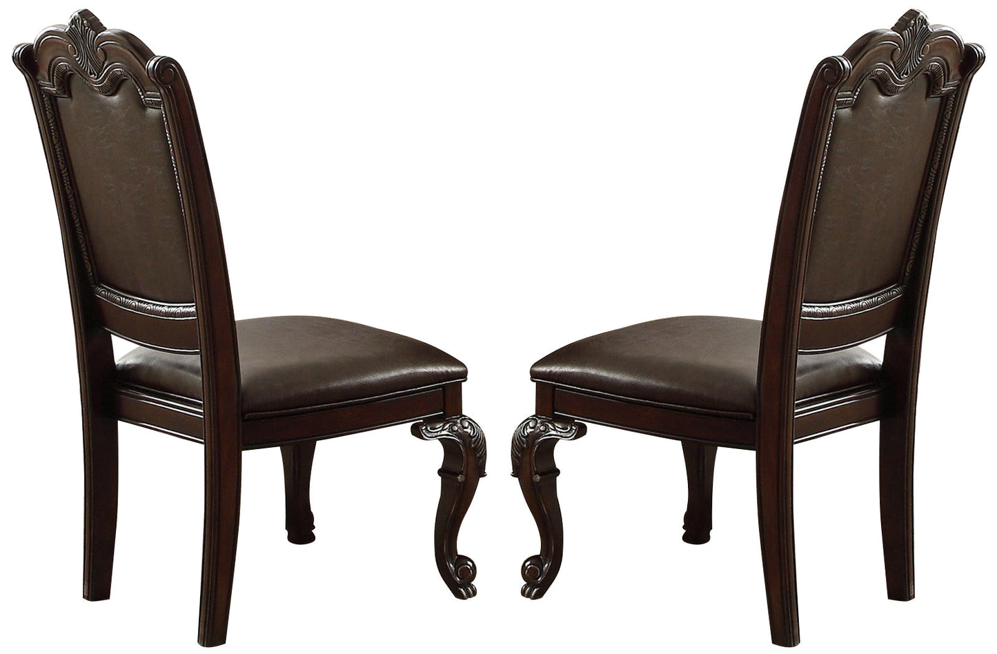 Crown Mark Kiera Dining Side Chair in Rich Brown (Set of 2) image