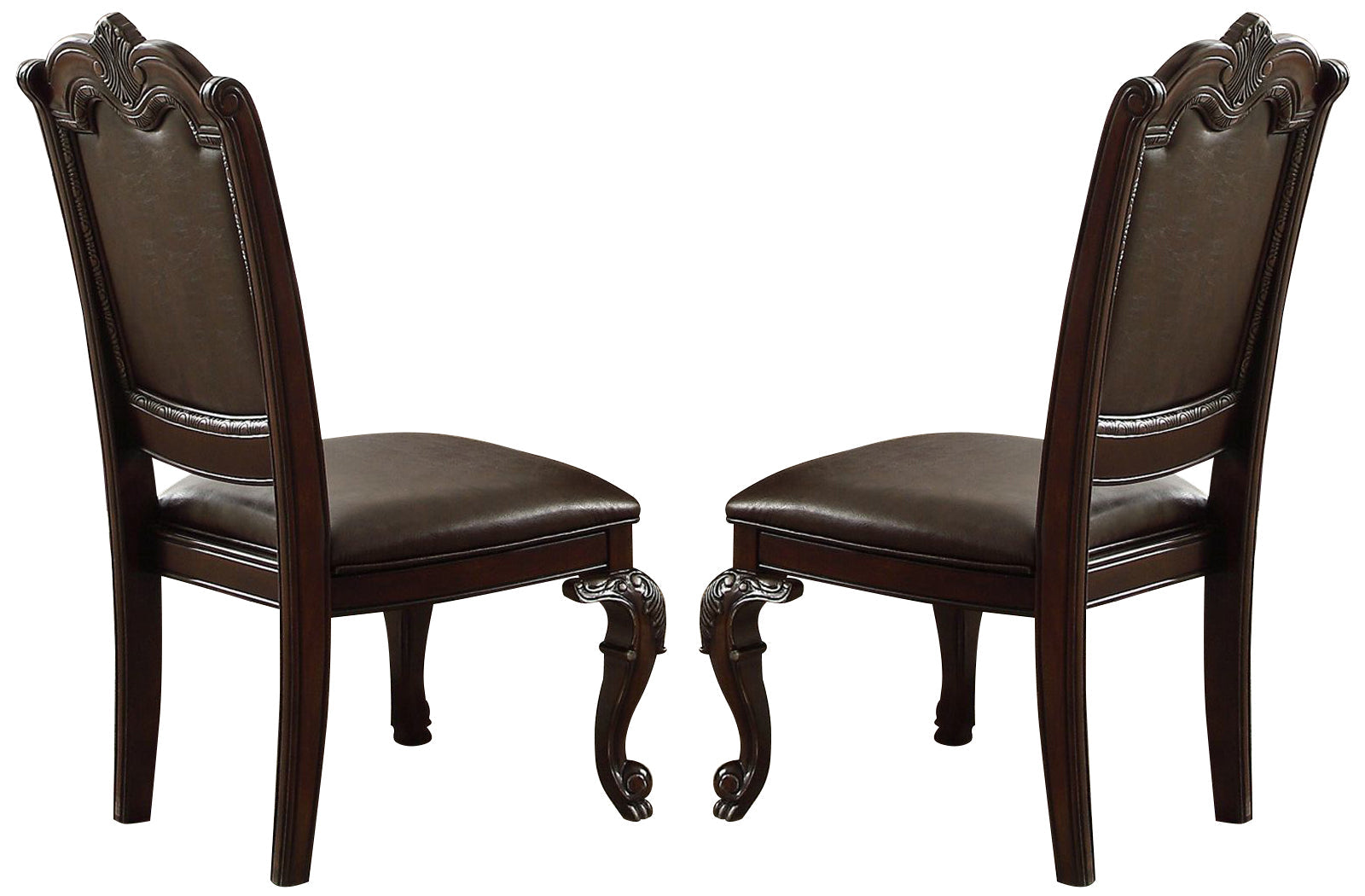 Crown Mark Kiera Dining Side Chair in Rich Brown (Set of 2) image