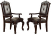 Crown Mark Kiera Dining Arm Chair in Warm Brown (Set of 2) image