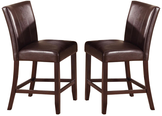 Crown Mark Ferrara Counter Height Chair in Dark Brown (Set of 2) image