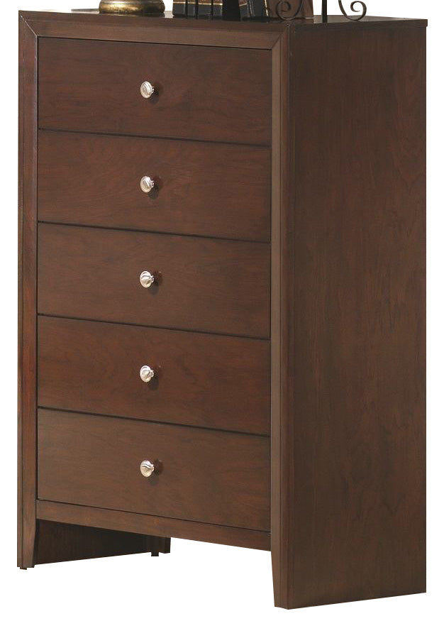 Crown Mark Furniture Evan Drawer Chest in Warm Brown image