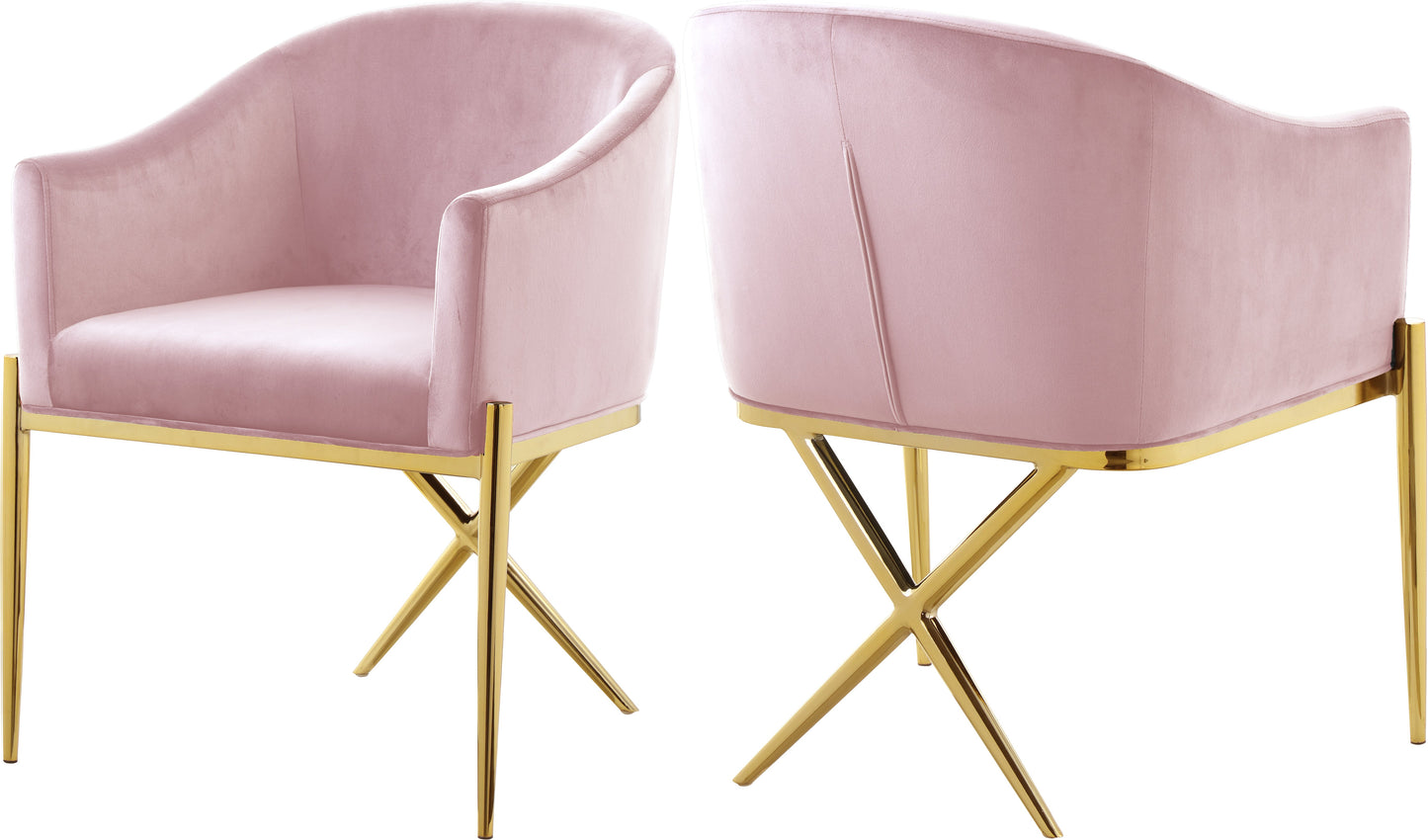 Xavier Pink Velvet Dining Chair