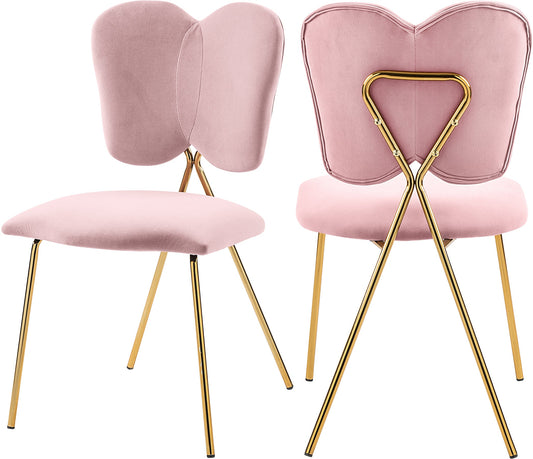 Angel Pink Velvet Dining Chair