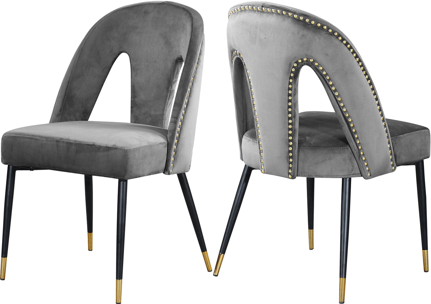 Akoya Grey Velvet Dining Chair