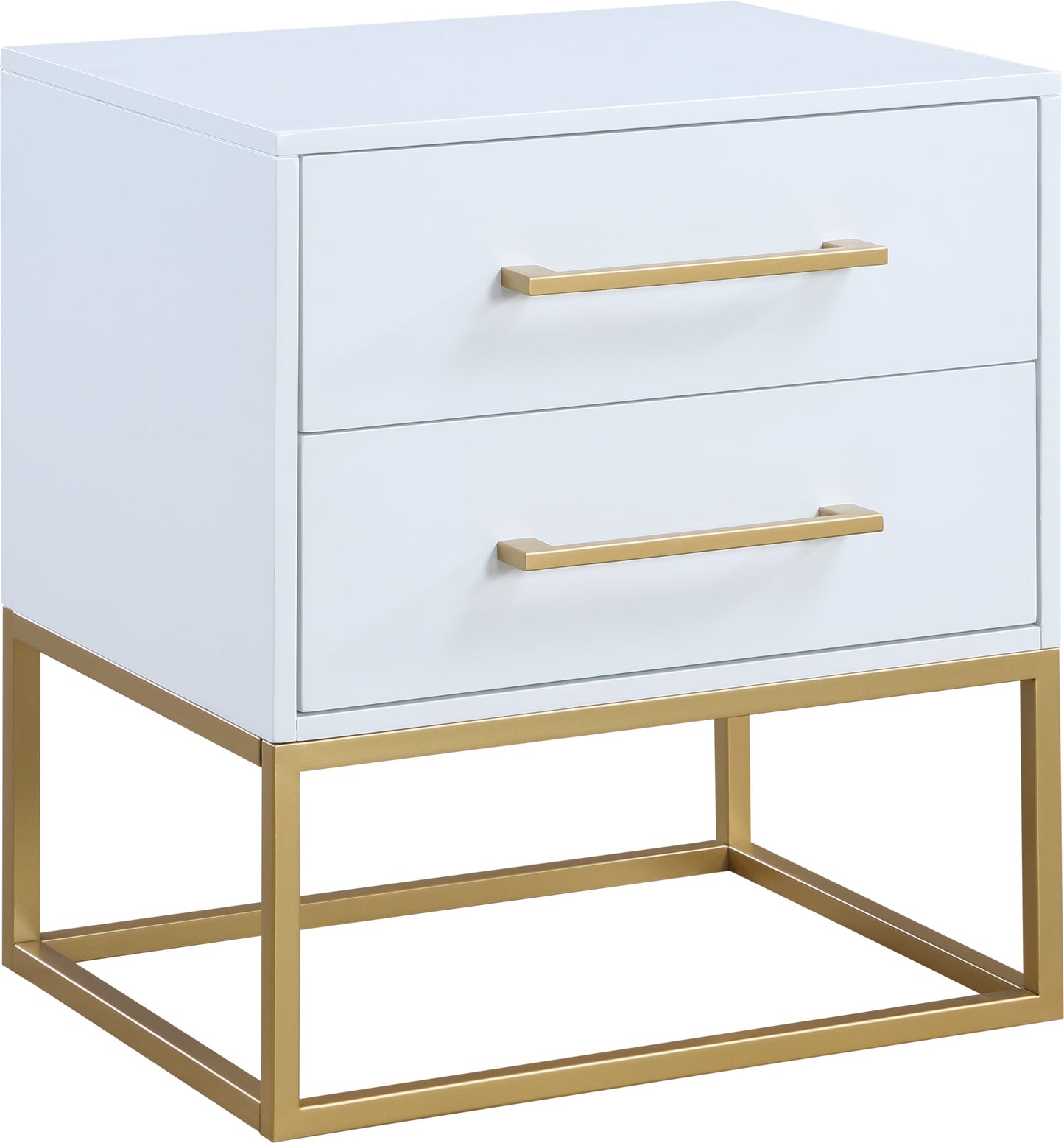 Maxine White / Gold Night Stand