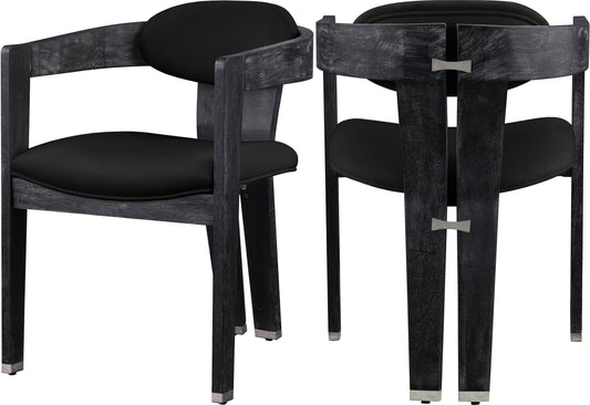 Vantage Black Velvet Dining Chair