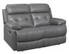 Homelegance Furniture Lambent Double Reclining Loveseat in Dark Gray image