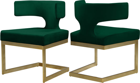 Alexandra Green Velvet Dining Chair