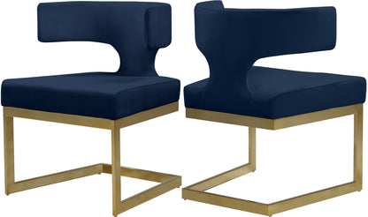 Alexandra Navy Velvet Dining Chair