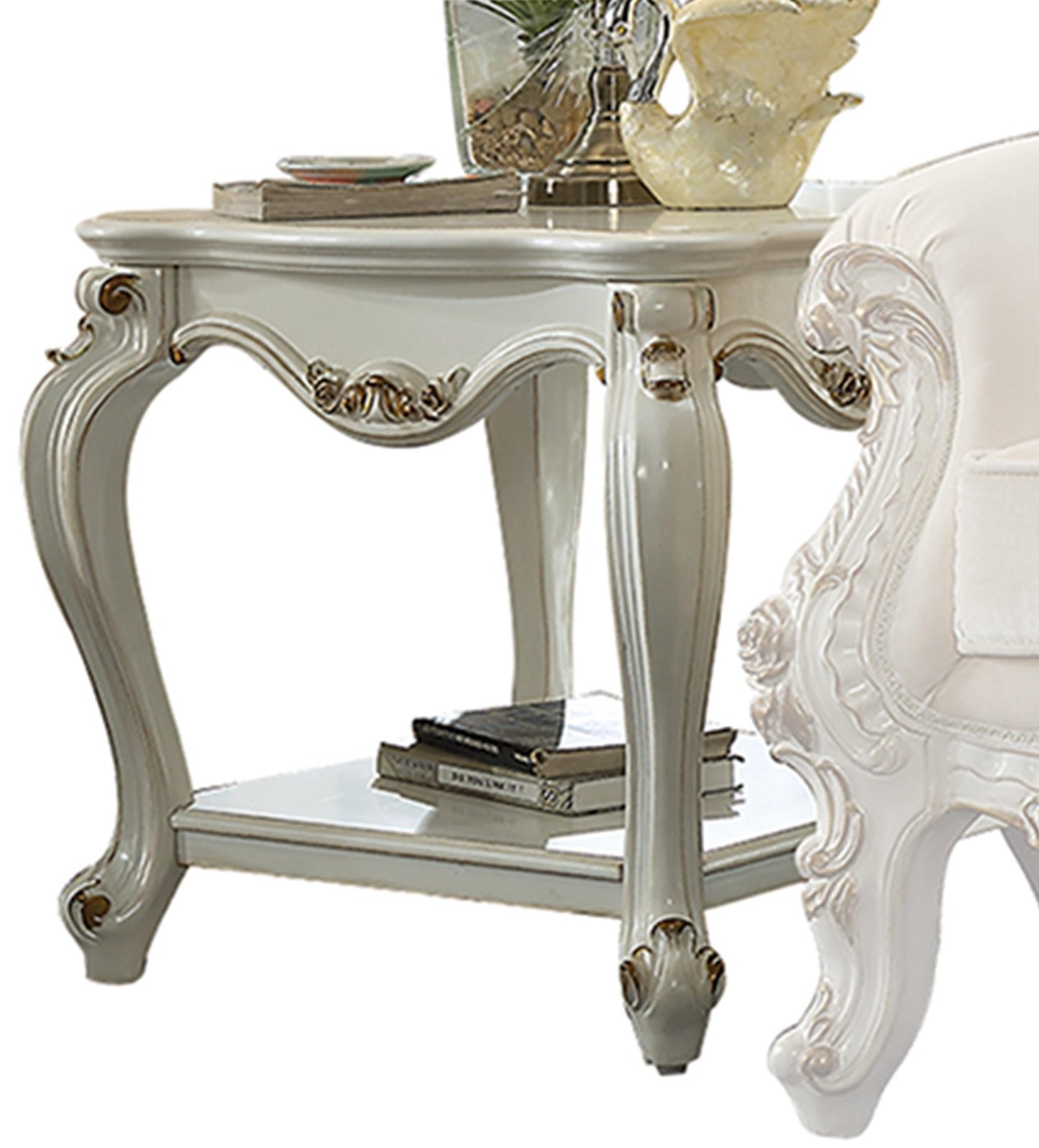 Picardy Antique Pearl End Table