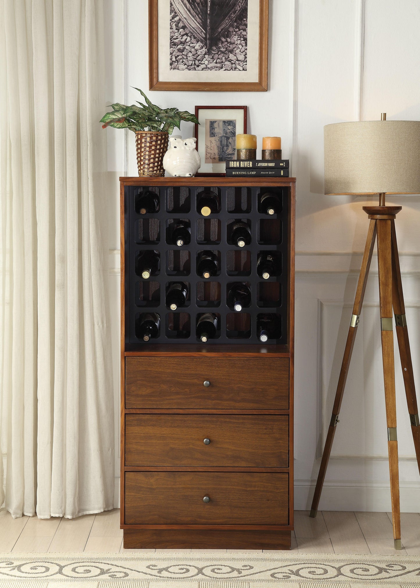 Wiesta Walnut Wine Cabinet