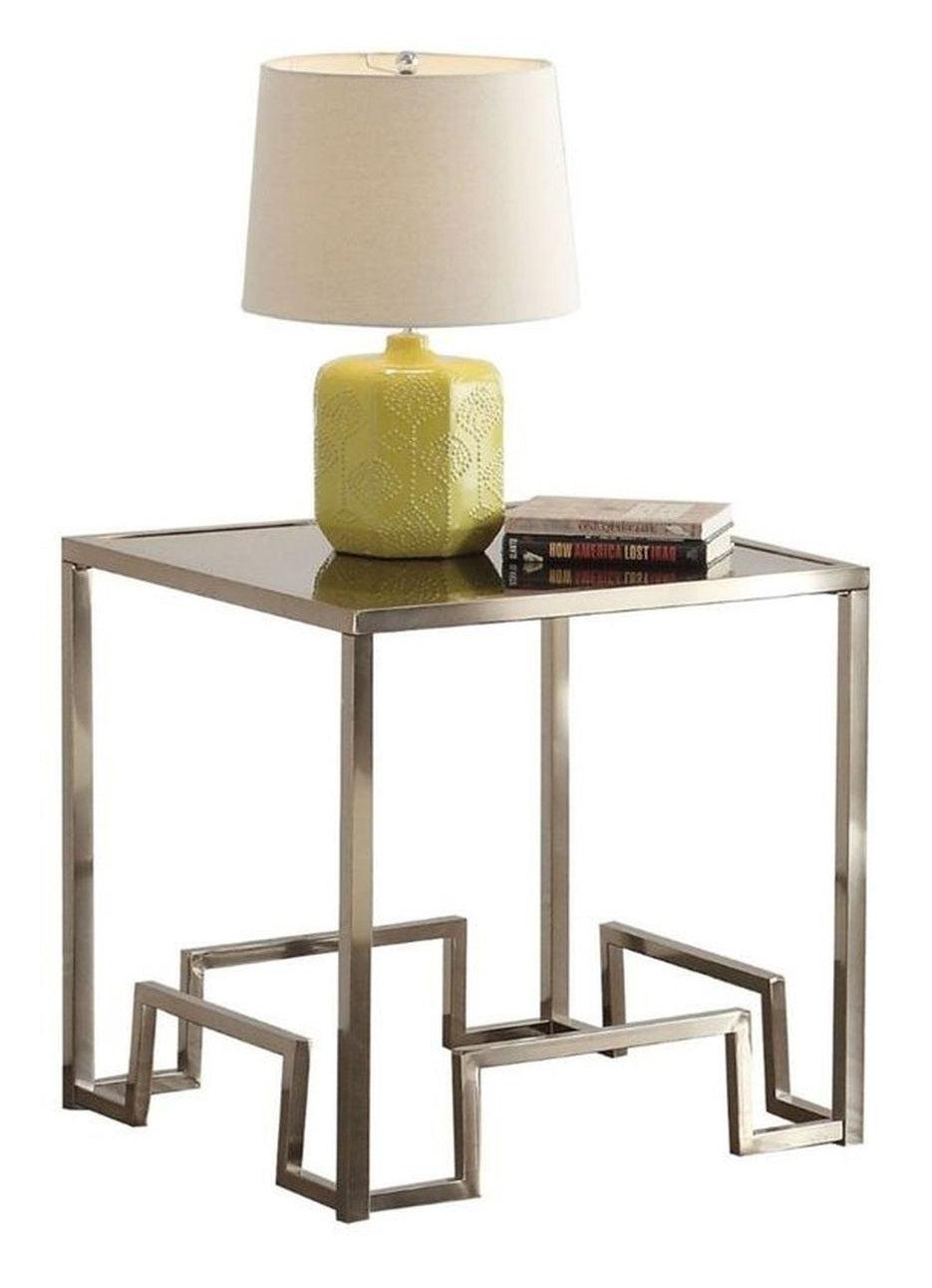 Acme Damien End Table in Champagne 81627