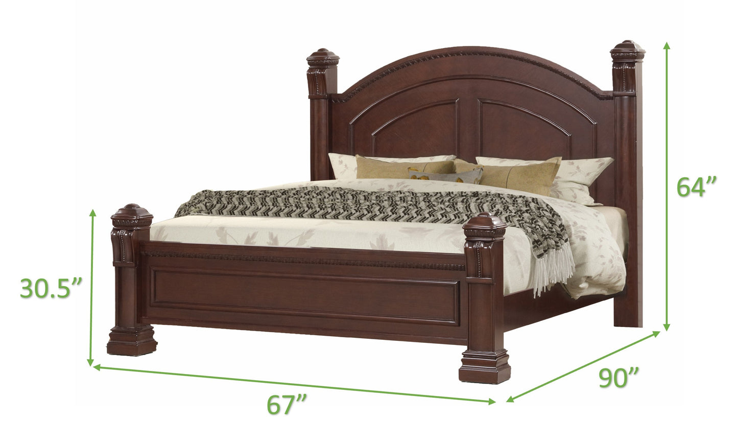 Aspen Queen 5 Piece Traditional Bedroom set made with Wood