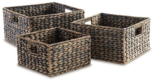 Elian Antique Gray Basket (Set of 3)