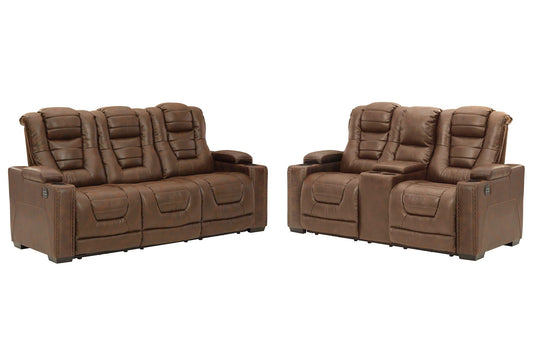 Owner's Box Thyme Power Reclining Sofa and Loveseat