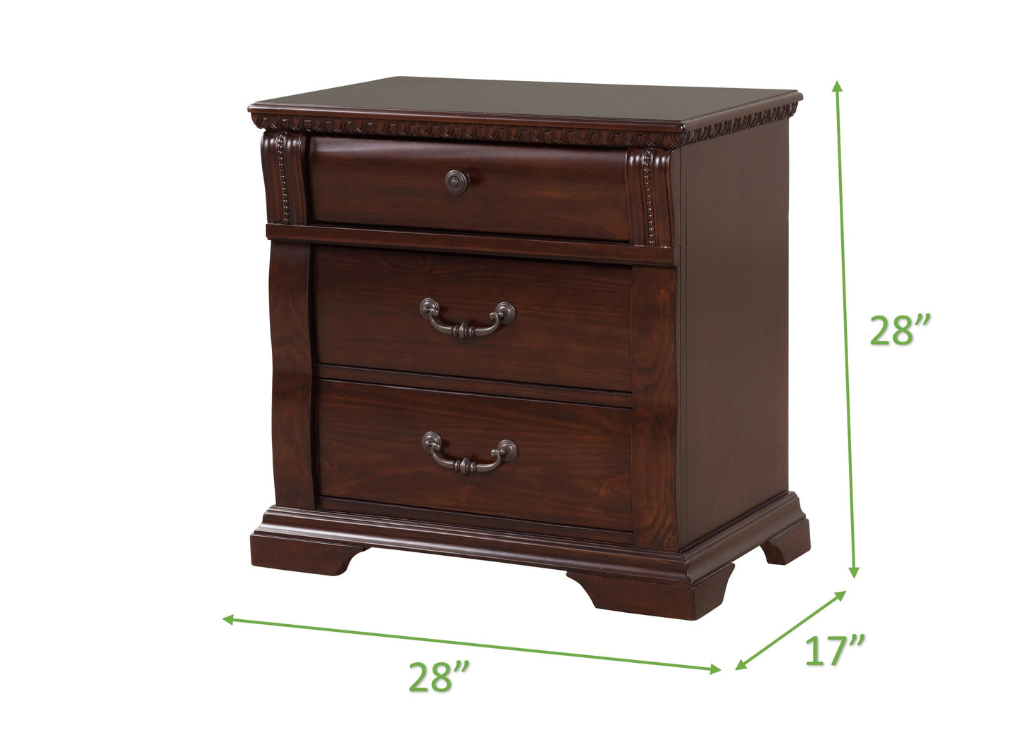 Aspen Traditional Nightstand made with Wood