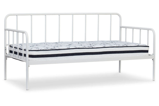 Trentlore White Twin Metal Day Bed with Platform